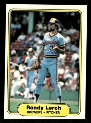 1982 Fleer Randy Lerch #147 Milwaukee Brewers - Image 1 of 2