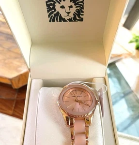 NEW Anne Klein Women's Resin Bracelet Watch Light Pink/Rose Gold Working - Picture 1 of 9