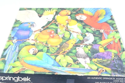 Vintage Springbok Aloha Tropical Birds Parrots Puzzle Over 500 Pieces - Image 1 of 3