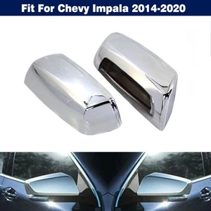 Pair Chrome Rearview Side Mirror Cover Shell Caps For Chevrolet Impala 2014-2020 - Picture 1 of 7