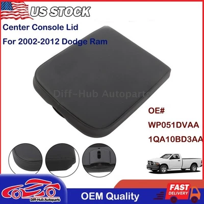 Center Console Armrest Lid for WP051DVAA Dodge Ram 1500 2500 3500 Truck 02-12 Foto 1 de 4