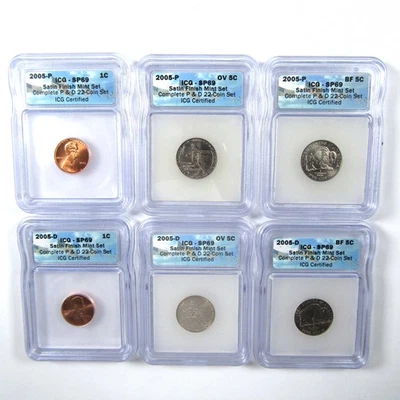 2005 Satin Finish U.S Uncirculated Mint Set SP 69 ICG SKU:CPC6628 - Image 1 of 4