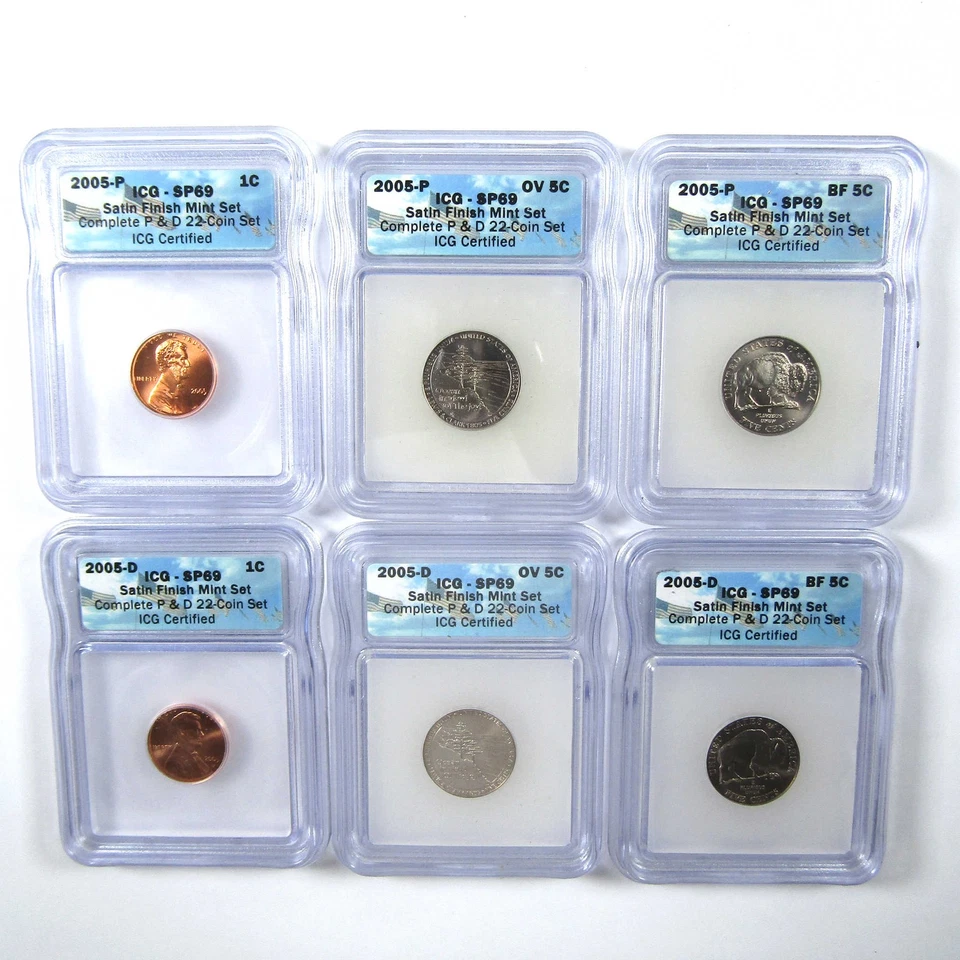 2005 Satin Finish U.S Uncirculated Mint Set SP 69 ICG SKU:CPC6628 - Image 1 of 4