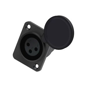 XLR Female Chassis Panel Plug Socket Connector For Audio Mobility Scooter Black
