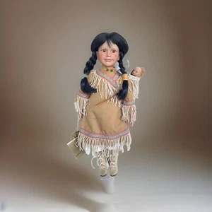 Muñeca bisque de porcelana indígena nativa americana Prestige Kingstate y papoose - Imagen 1 de 8