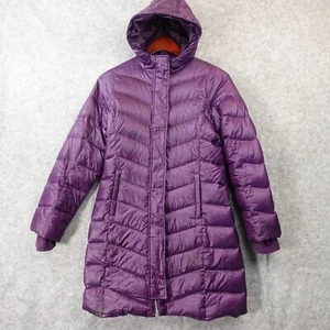 LANDS END Jacket Down Insulated Girls Puffer Parka Medium Purple Quilted Anorak - Picture 1 of 18