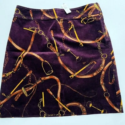 Mujer Falda TALBOTS Talla 12 Granate Pana Elástica Estilo Oficina $90 NUEVA th51 Foto 1 de 4