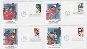 TurtlesTradingPost- Olympic Winter 1984 #2067-2070 FDC Fleetwood Cachet Set of 4 - Picture 1 of 5