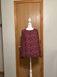 J. Crew Factory kleine mehrfarbige Langarmbluse mit Blumendruck - EUC - Bild 1 von 5