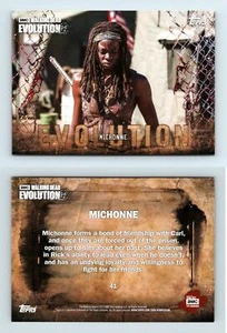 Michonne #41 The Walking Dead Evolution 2017 Topps Trading Card - Picture 1 of 1