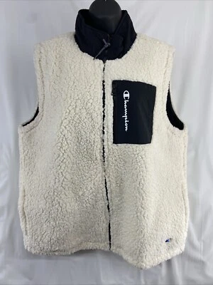 Chaleco Sherpa Reversible Champion Para Hombre Talla L Negro Natural Reversible Foto 1 de 4