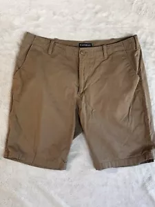 Express Men’s Tan Khaki Shorts Size 36 - Picture 1 of 3