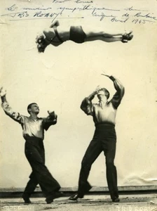 Frankreich Roubaix Zirkus Künstler Trio Roany Autogramm altes Foto Dannes 1960 - Bild 1 von 3