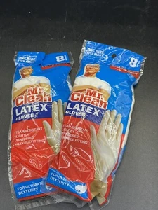 Lot of 4 Pkgs (8 ct.) Mr Clean Disposable Latex Gloves, One Size Fits Most - Picture 1 of 3