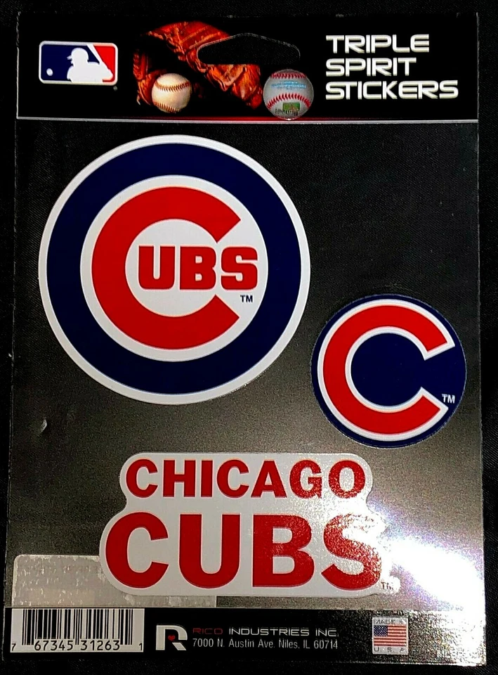 MLB Chicago Cubs Triple Spirit Stickers - Image 1 of 1