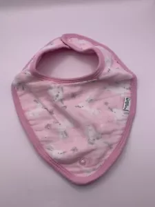 3 Pack Green Sprouts Organic Cotton Stay-Dry Bandana Teether Bibs Pink/white - Picture 1 of 3