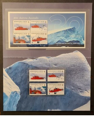 AUSTRALIAN ANTARCTICA 2018 XF MNH SET EN CARPETA BARCOS AURORA AUSTRALIS PENGUINS  Foto 1 de 3