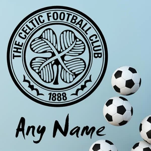 PERSONALISED NAME FOOTBALL WALL STICKERS Football  FC wall art decal sticker N76 - Picture 1 of 6