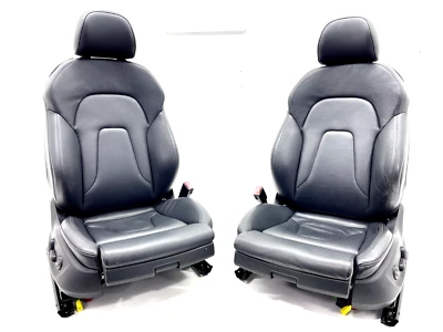 AUDI A5 S-LINE 2008-2017 delantero cuero negro asientos térmicos izquierdo y derecho OEM Foto 1 de 4