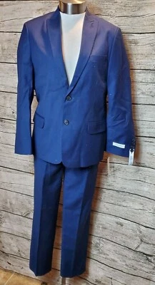 Conjunto de terno formal Calvin Klein masculino 2 peças, inclui jaqueta e calça com peito único  - Imagem 1 de 4