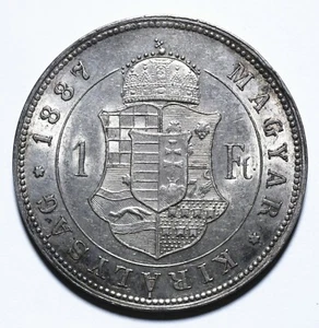 1887 Hungary One 1 Forint - Ferenc Jozsef - Lot 358 - Bild 1 von 2