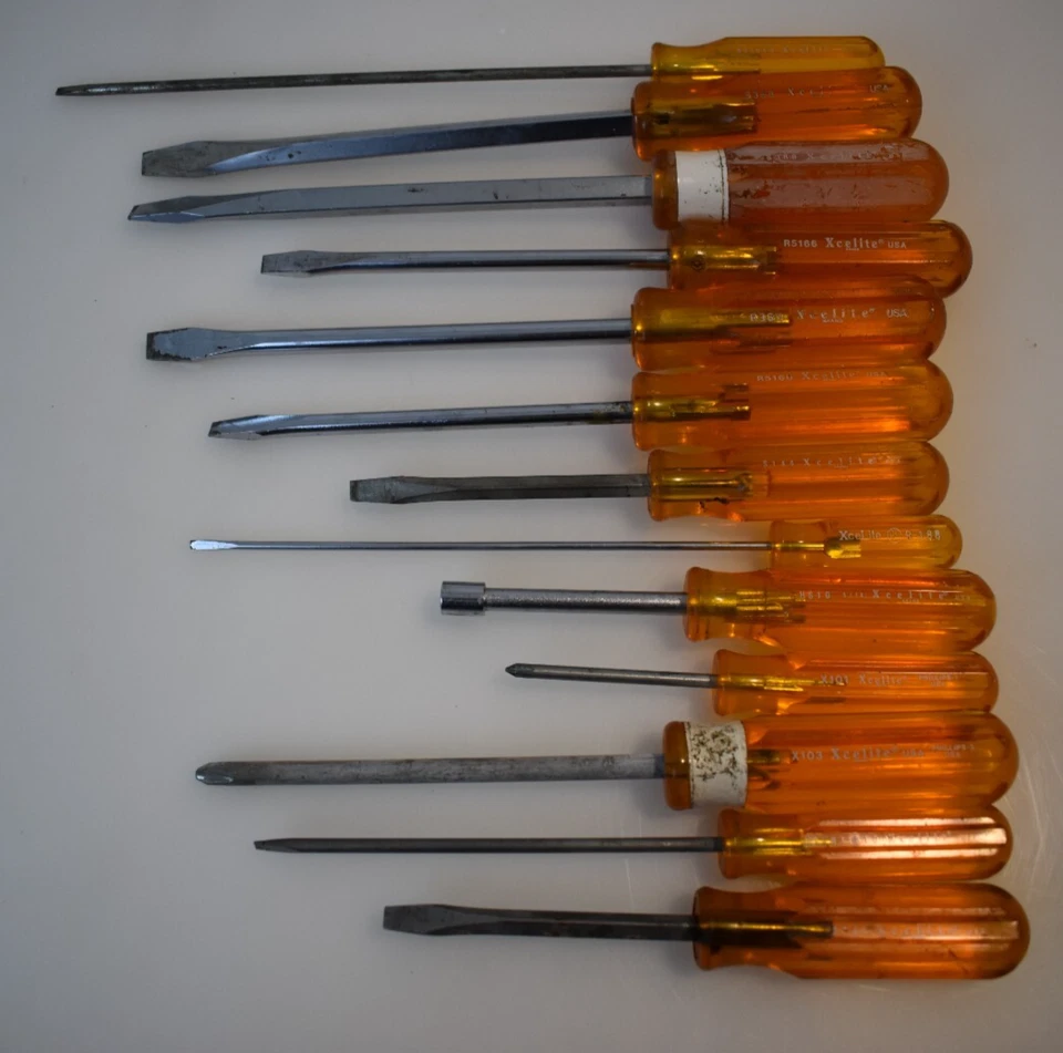 Xcelite Tools USA lot of 13 Screwdrivers and Nut Drivers Phillips and Flathead - Image 1 of 4