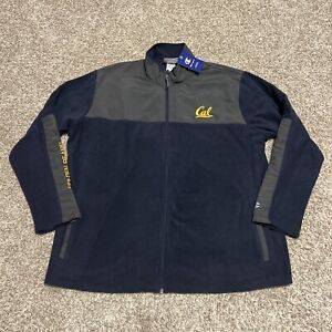 Champion California Cal Bears Blue Full Zip Soft Shell Fleece Jacket Men’s XXL