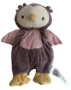 Owl Plush Lovey Purple & Pink Bean Bag Security Toy 12” Sewn Eyes by Ingenuity - Picture 1 of 6