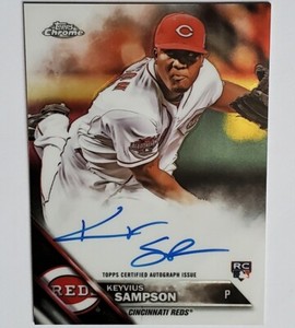 KEYVIUS SAMPSON 2016 Topps Chrome Draft Rookie Card #RA-KSA RC AUTO