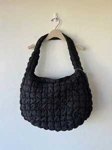 new COS quilted oversized shoulder bag in black jennie cloud Recycled Polyester - Picture 1 of 6