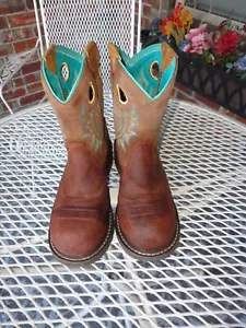 ARIAT Fatbaby Women's Brown Composite Toe Western Cowgirl Work Boots Size 6B - Picture 1 of 8