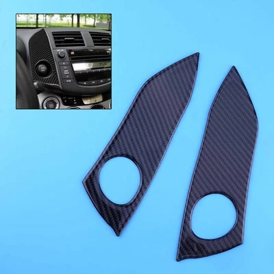 Pair Carbon Fiber Console Side Panel Cover Trim Fit for Toyota RAV4 2006-2012 ln - Image 1 of 4