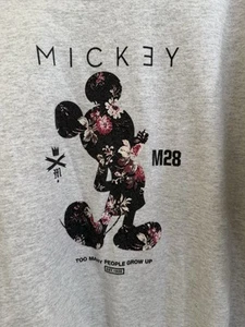 Disney X Neff M28 Mickey Mouse Gris Floral Pullover Sudadera Talla L Unisex - Imagen 1 de 6