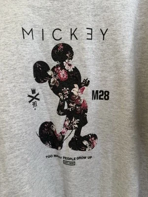 Disney X Neff M28 Mickey Mouse Gris Floral Pullover Sudadera Talla L Unisex Foto 1 de 4