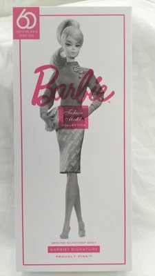 Barbie Mattel 60 Aniversario Moda Modelo Colección Toda Rosa Silkstone Muñeca  Foto 1 de 4