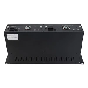 US Plug 14 Slot Fiber Optic Transceiver Rack Media Converter Rack SC PC Opti NEW - Afbeelding 1 van 12