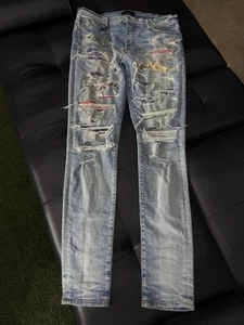 Größe 36 - Amiri Jeans 100 % authentisch blau bunt schneller Versand $ 1090 - Bild 1 von 18