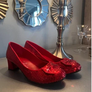 Size 8 Dorothy Sequin Halloween Costume Heels Cosplay - Picture 1 of 3