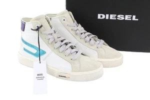 DIESEL S-Mydori ML W Women Sneakers EU36 White Leather Mid Top Lace Up RRP€220 - Picture 1 of 12