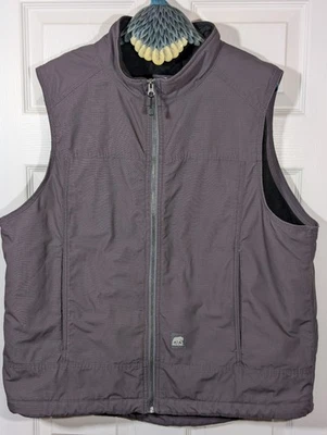 Berne Vest Men's XL Gray Fleece Lined Ripstop Warm Winter Top - Image 1 of 4