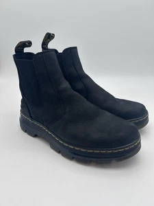 Botas Dr Martens Embury Talla Para Hombre 10 Negras Sin Cordones AirWair Docs Grunge Trabajo - Imagen 1 de 7