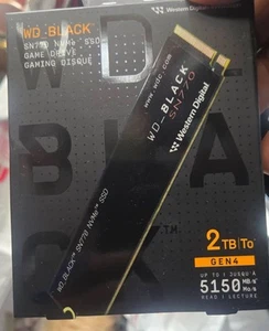 Disque SSD WESTERN DIGITAL 2 To M.2 2280 PCIe Gen4 16GT/s, WD_NOIR SN770 LIVRAISON GRATUITE - Photo 1/1