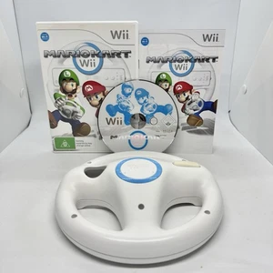 Mario Kart Wii w/ Manual CIB PAL VGC + OEM Wheel Accessory FREE POSTAGE - Picture 1 of 3