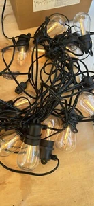 6-Pack Solar Patio String Lights 15+2 LED S14 Bulbs 48FT Outdoor/Indoor LOT (6) - Picture 1 of 5