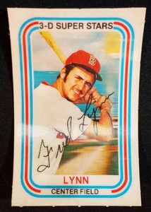 1976 Kellogg's 3-D Super Stars #31 Fred Lynn Boston Red Sox EX (cracked)