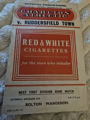 CHARLTON ATHLETIC V  HUDDERSFIELD TOWN DEC 3rd 1955 - Image 1 of 4