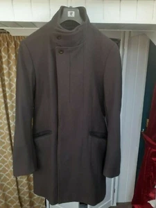 Mens Reiss Long Brown Coat (M) - Picture 1 of 4