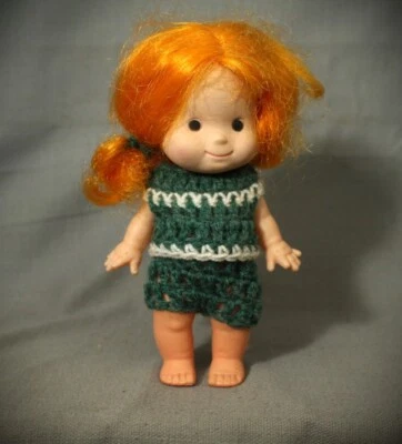 Muñeca vintage Polly Pal 1976 Leon Jason Eegee 7" naranja zanahoria superior pelirroja Foto 1 de 4