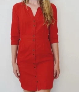 Anthropologie Maeve Size 10 Anaheim Corduroy Dress, Burnt Orange EUC - Picture 1 of 11