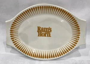 RAM's HORN Coors China Restaurantware Platter 11.5" Gold and White 6 pieces VTG - Picture 1 of 13